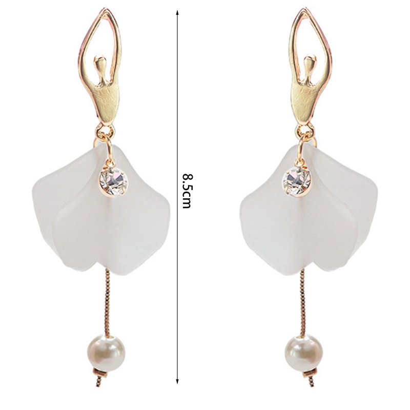 Anting Tusuk Gantung Bahan Sterling Silver 925 Desain Balerina Gaya Korea Slim Untuk Wanita