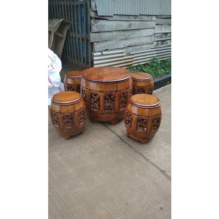 kursi tamu kendang kursi teras kendang jati mebel Jepara