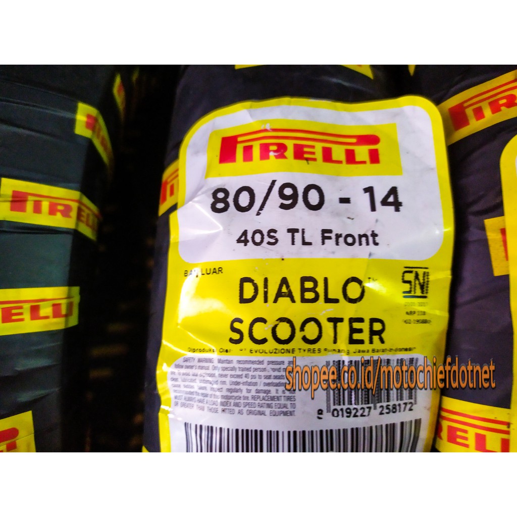 Ban Pirelli Diablo Scooter 80/90 - 14 Matic Vario Mio Beat