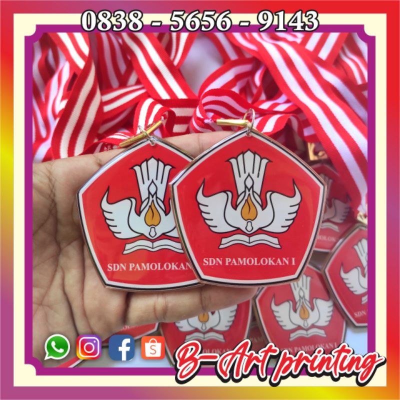 MURAH KALUNG KELULUSAN Kalung wisuda Medali Wisuda Akrilik Coating Resin Lycal Pita