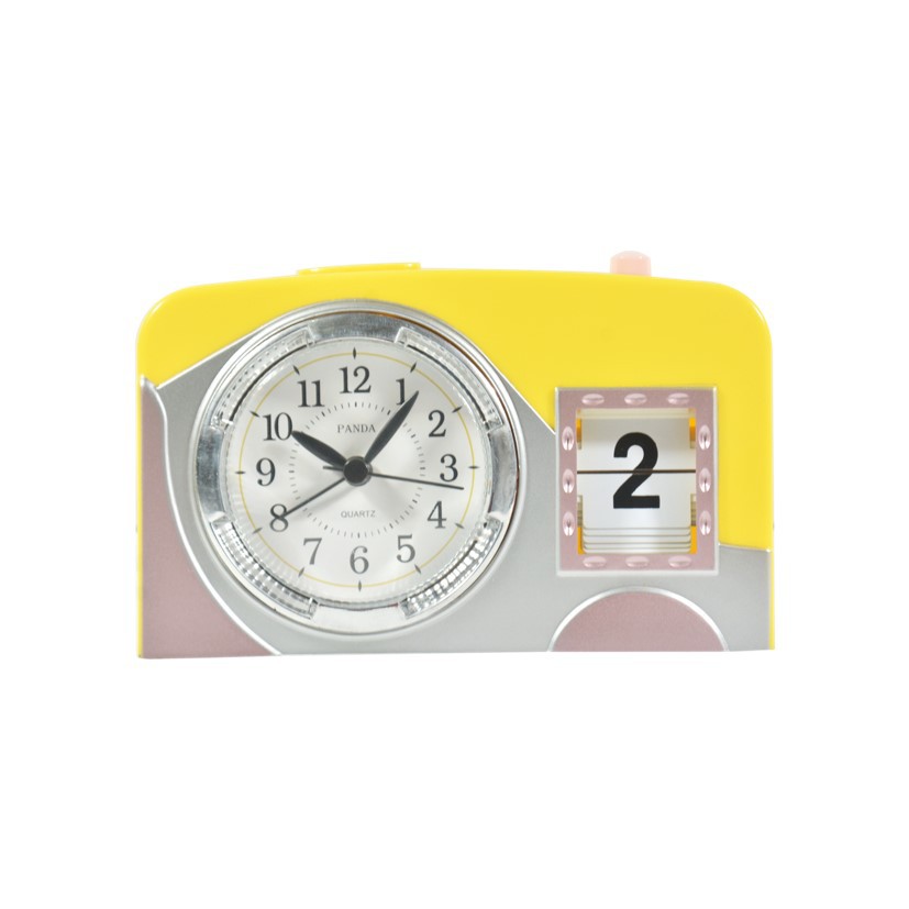 Jam Meja Kalender Alarm Desk Clock Tanggal Free Baterai 2708