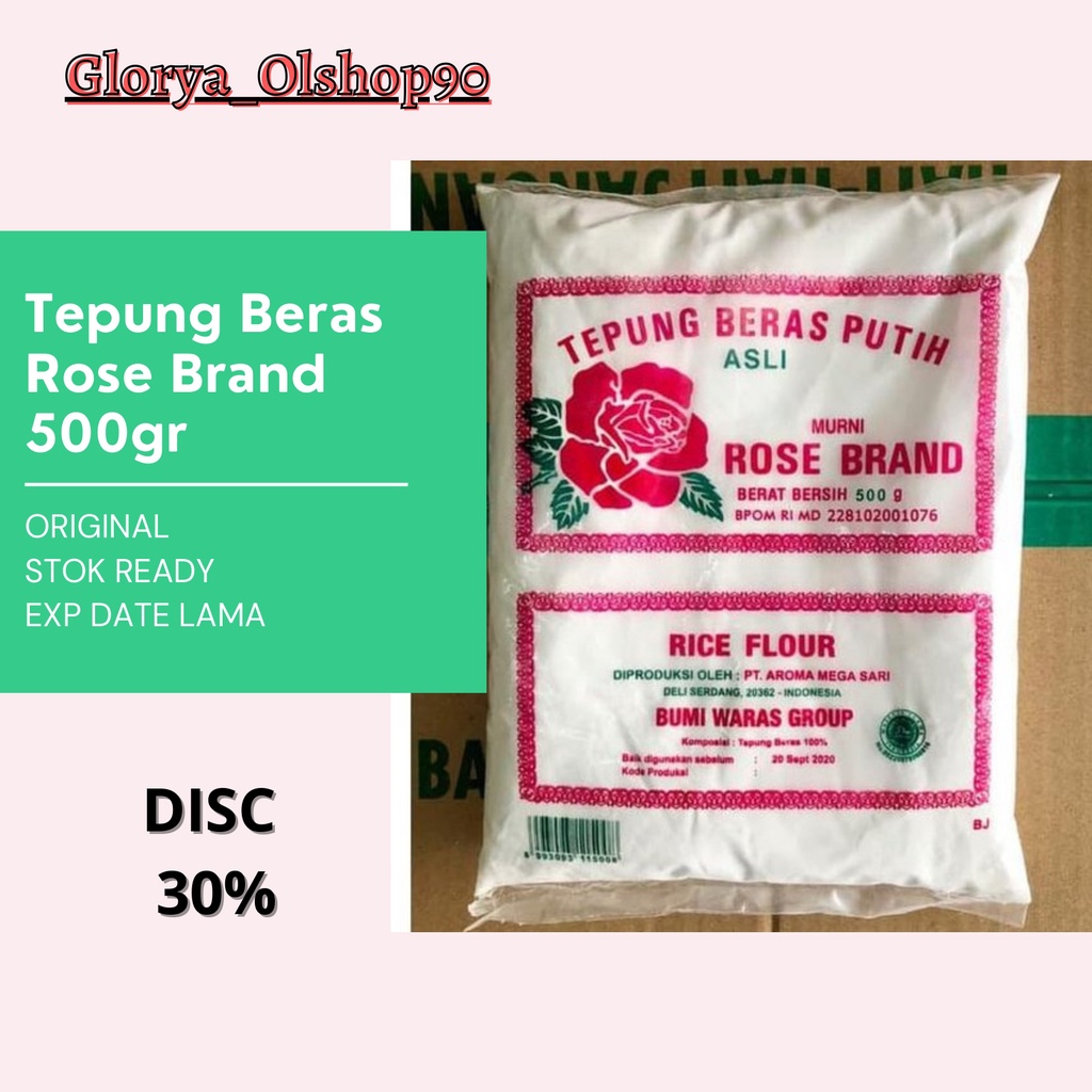 

SALE HEMAT 30% "Tepung Beras Rose Brand" 500 gr