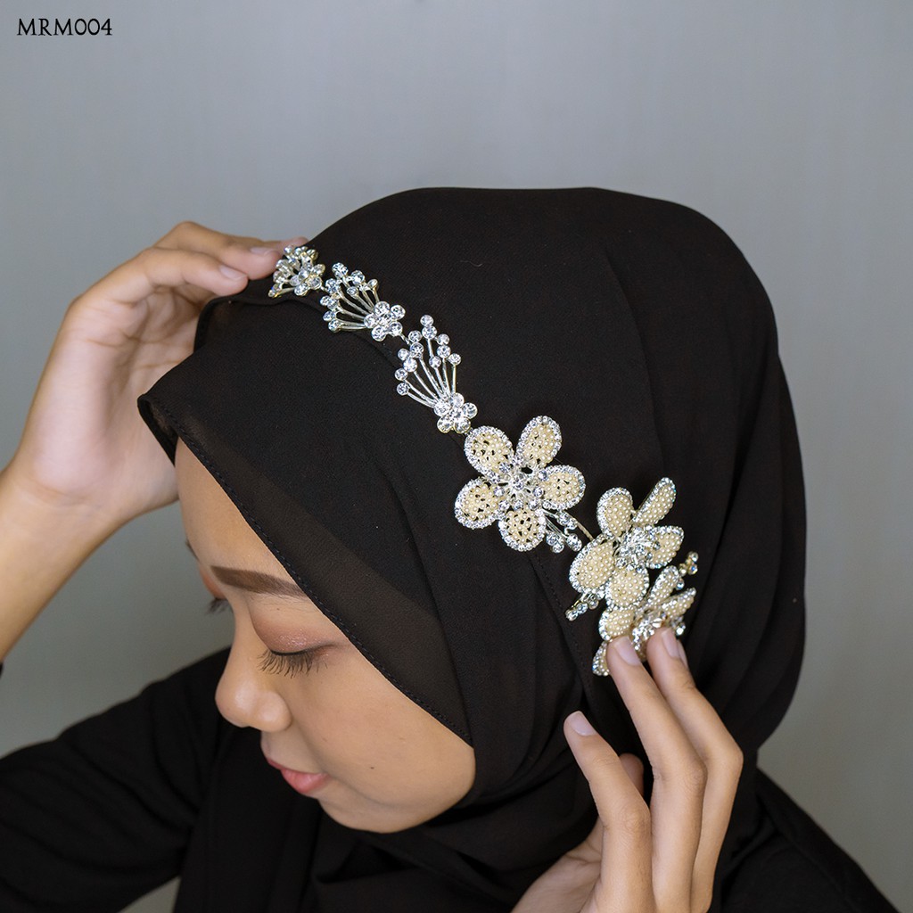 [STOCK TERBATAS] TIARA HAIRPIECE HIJAB ACCESSORIES BRIDAL PARTY MRM004