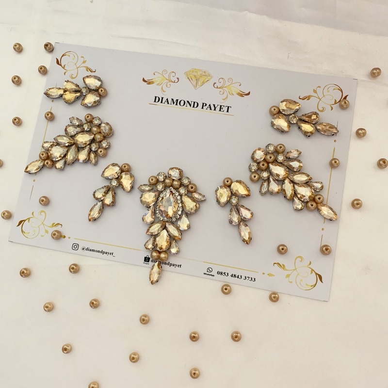 Payet Rangkai Leher Full Gold Free Mutiara