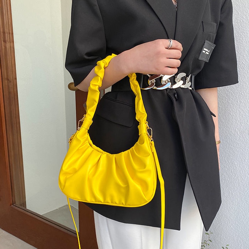 Shoulder Bag Tas Kerut Korean Style Wanita Fashion - Tas Selempang Kerut Wanita