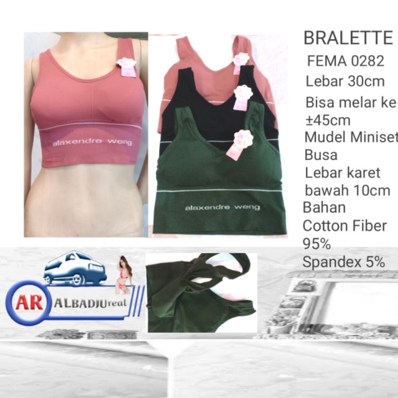 SPORT BRA BUSA BRALETTE/MINISET BUSA FEMA FIBER 0282