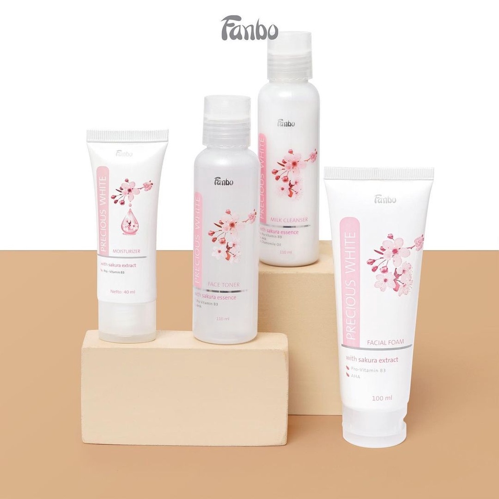 FANBO Precious White Series | Moisturizer | Foam | Toner | Milk Cleanser