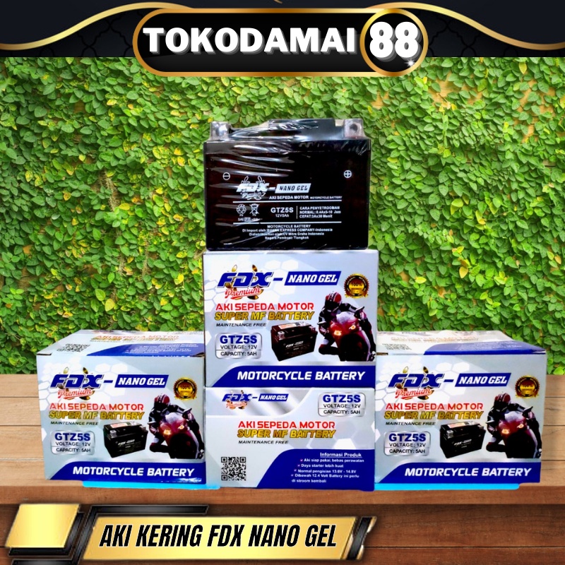 AKI SEPEDA MOTOR FDX NANO GEL GTZ5S