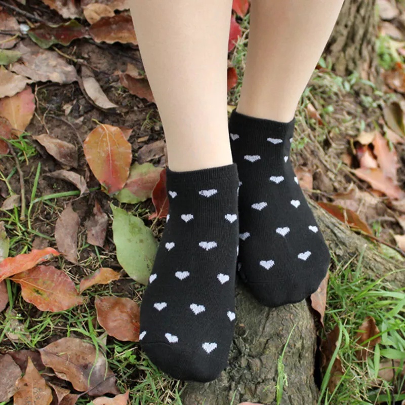 (COD) Kaos Kaki Pendek Semata Kaki Kaos Kaki Motif Love Socks MALL SHOPPING