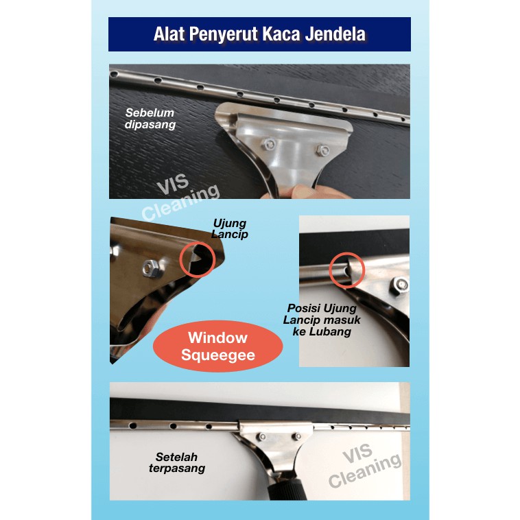 Wiper Karet 45 cm Pembersih Kaca (Window Squeegee)