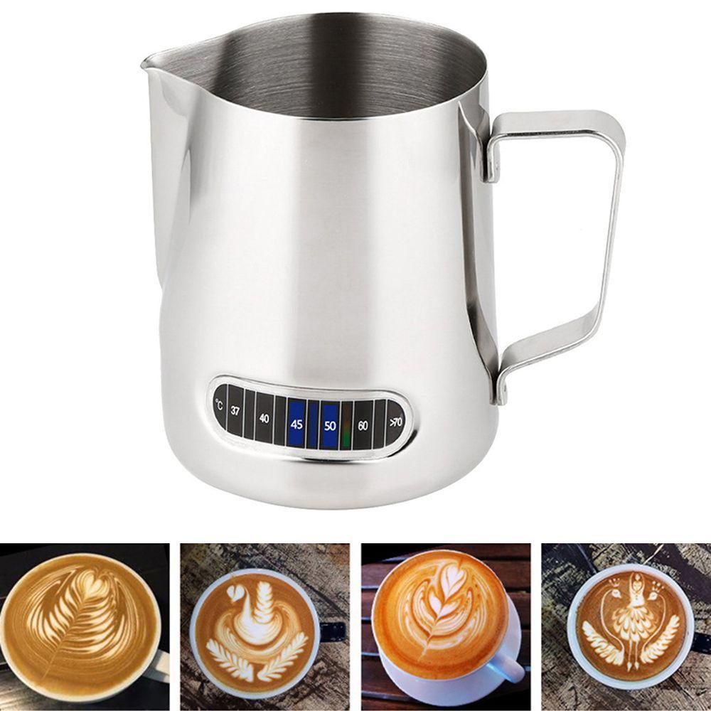 Milk Frothing Pitcher Latte Art Populer Dengan Display Suhu Pitcher Kukus Kopi Susu