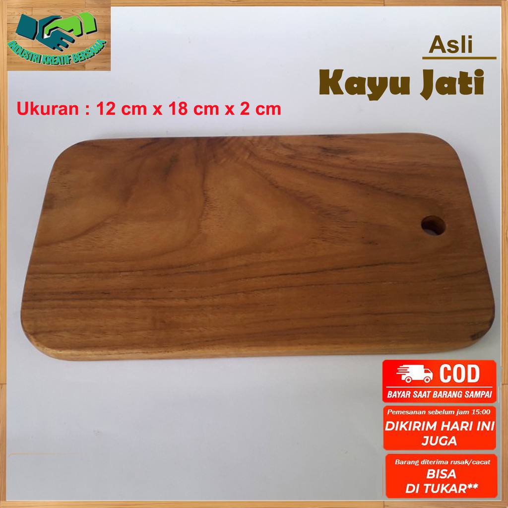 Talenan Kayu / Nampan Kayu / Alat Masak Kayu Jati Food Grade