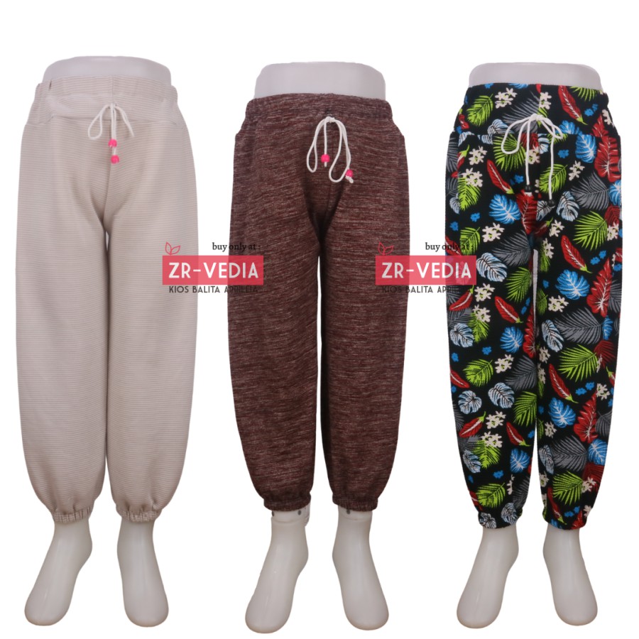 Jogger Motif Uk 6-7 Tahun / Celana Panjang Joger Pants Anak Laki Perempuan Import Cewek Grosir