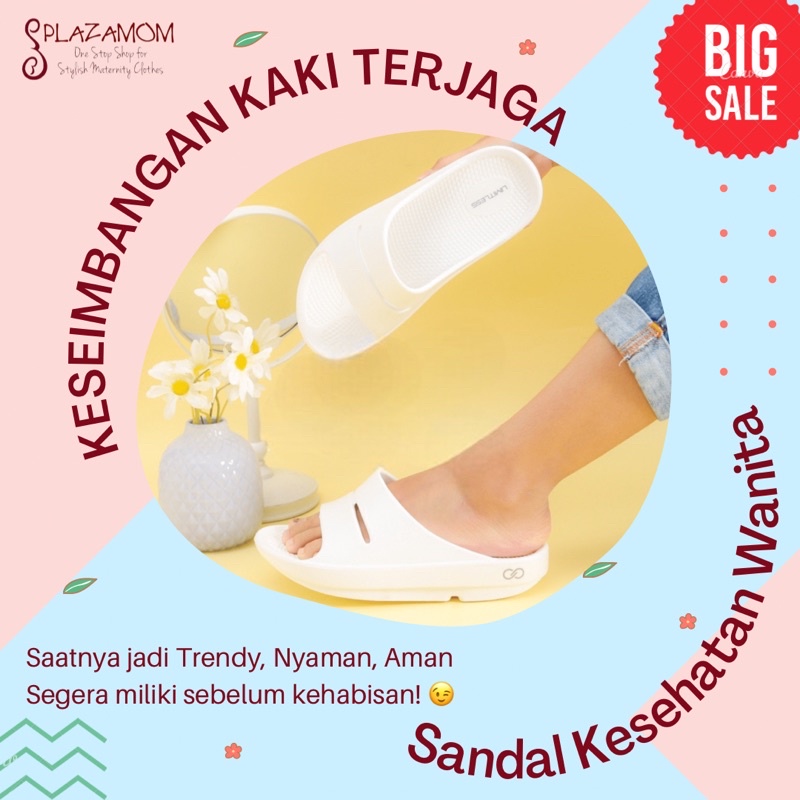 sandal kesehatan EVA karet WANITA perempuan cewek cewe DEWASA slop selop sendal slippers ringan nyaman empuk menjaga keseimbangan kaki trendy stylish kekinian model korea korean anti slip awet kualitas premium