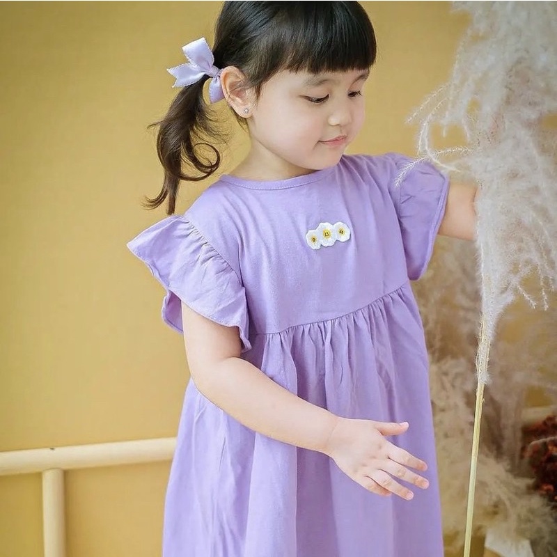 Baju Anak Dress Flower Smilee Original Super Premium Pakaian Anak  Perempuan  Kaos Terlaris Termurah