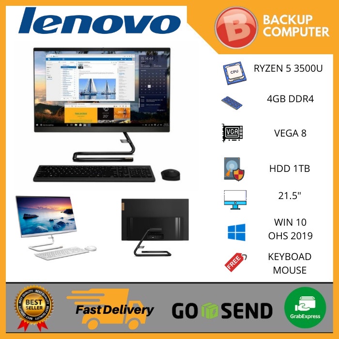 LENOVO AIO 3 - 22ADA05 - F0EX0057ID (White) / F0EX0056ID (Black)