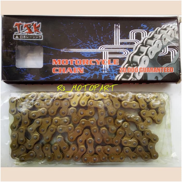 Rantai Emas/Gold Chain 520H-120L Bajaj Pulsar 200/220/Inazuma #No SSS