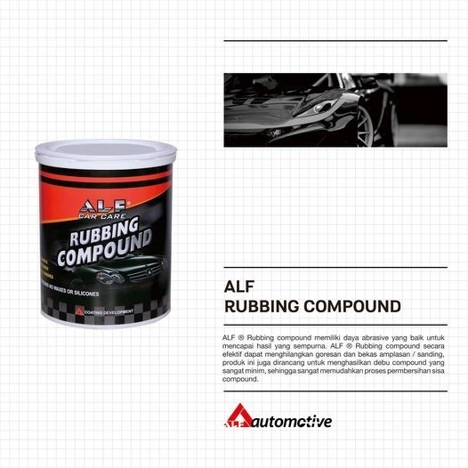 Alfaglos ALF Rubbing Compound 0.81 L Kompon Poles Baret Mobil 1 kg