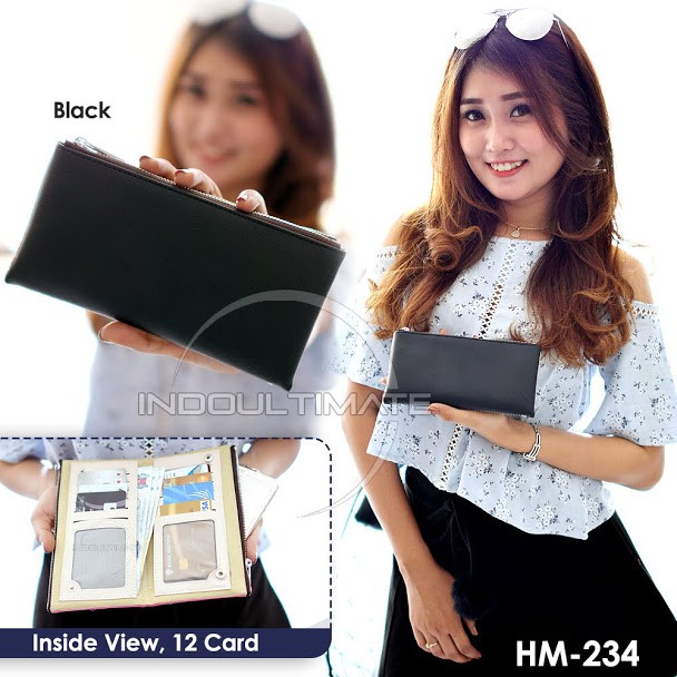 Dompet Wanita import HM-234 dompet Panjang Kulit Import Murah Lucu dompet lipat