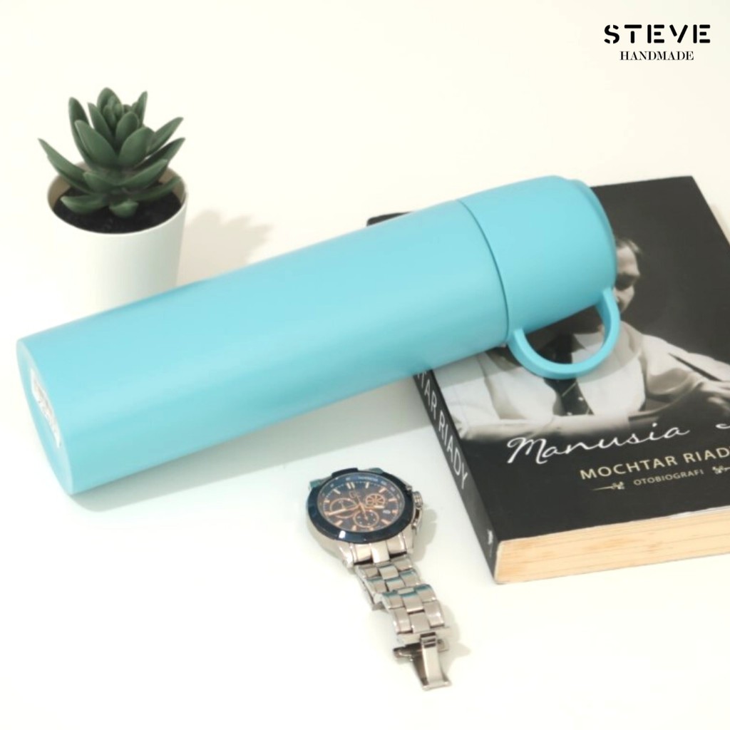 Botol minum stainless termos vacuum tumbler travel mug  TM0667 Blue