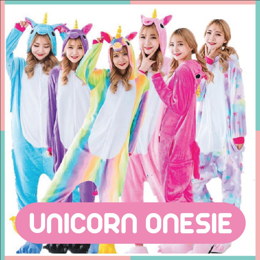 BAJU KOSTUM ONESIE KIGURUMI PIYAMA UNICORN DEWASA KARAKTER BAYAR DITEMPAT
