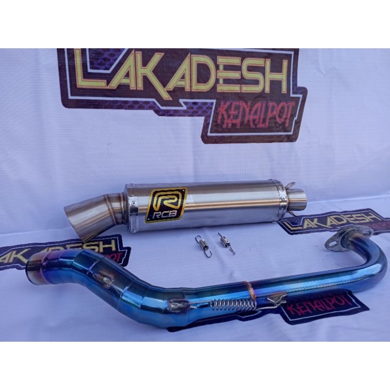 KNALPOT RCB LEHER BLUEMOON ALL MATIC (INLET 38/50) BEAT MIO VARIO AEROX SCOOPY NMAX PCX LEXI ADV GENIO FREEGO XRIDE SPACY XEON SPIN DLL