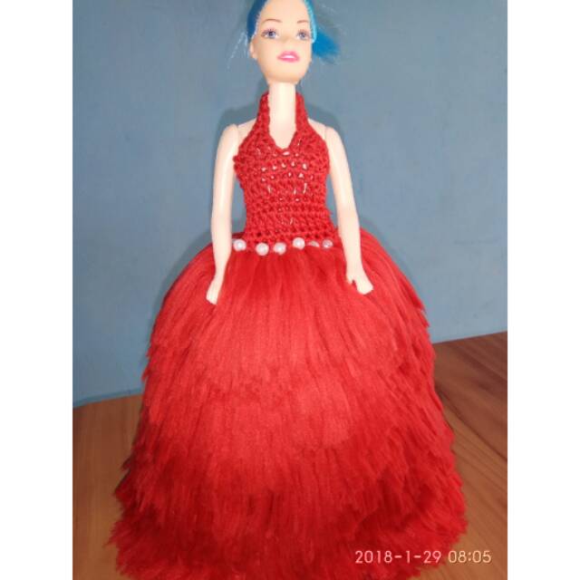 Baju rajut boneka Barbie