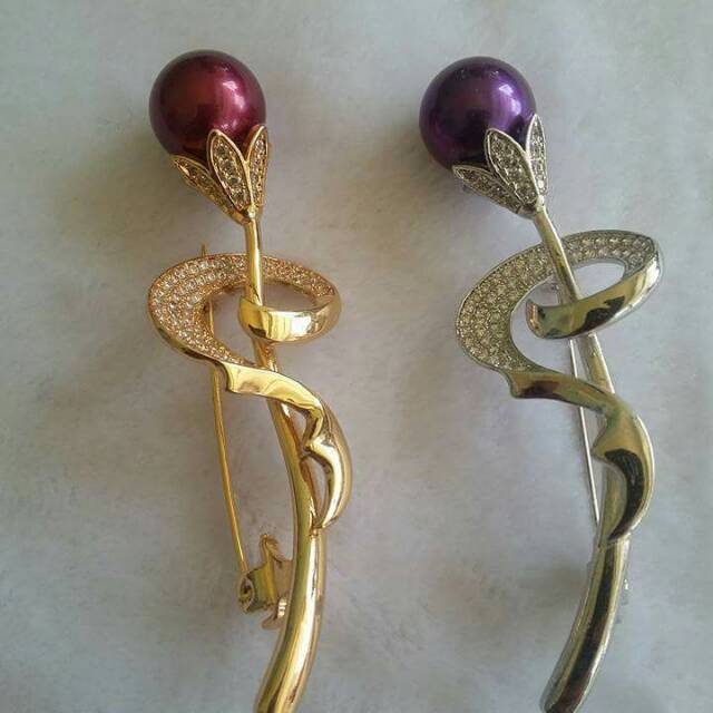 Bros Mutiara Air Laut dan Mutiara Shell bunga simple elegan mewah Asli kerang lombok