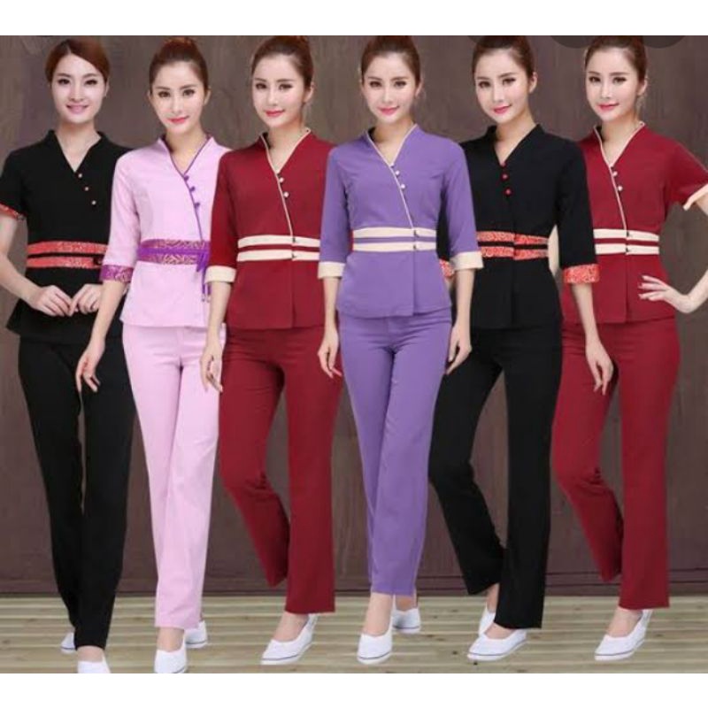 Seragam kerja wanita SPG Klinik kecantikan Perhotelan Perawat dll