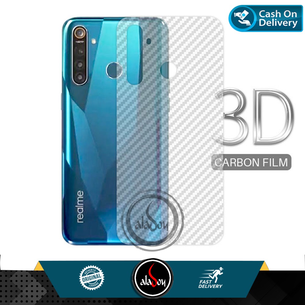 Garskin Carbon 3D Realme 5 Premium Back Screen Protector