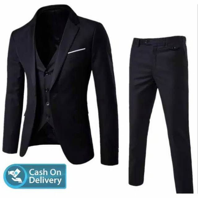 Setelan Jas nikah/Setelan Jas Blazer pria Hitam, navy, abu