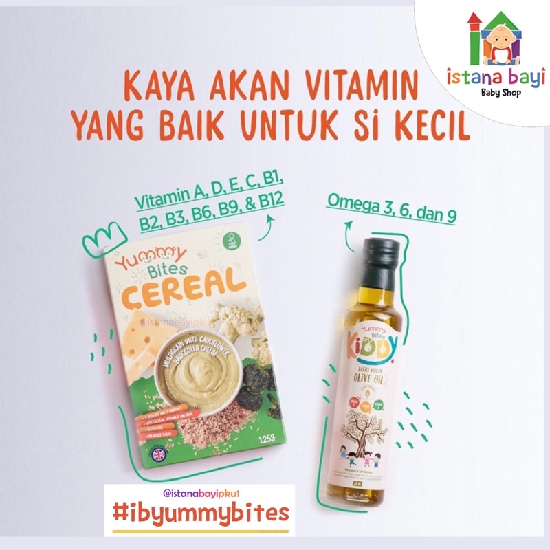 Yummy bites Kiddy Extra Virgin Olive Oil 250 ml - Evoo/makanan mpasi bayi