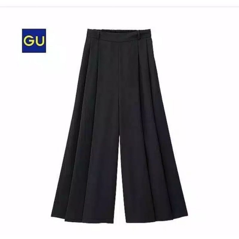 UNIQLO GU KULOT PANJANG ORIGINAL-Palazzo-hitam