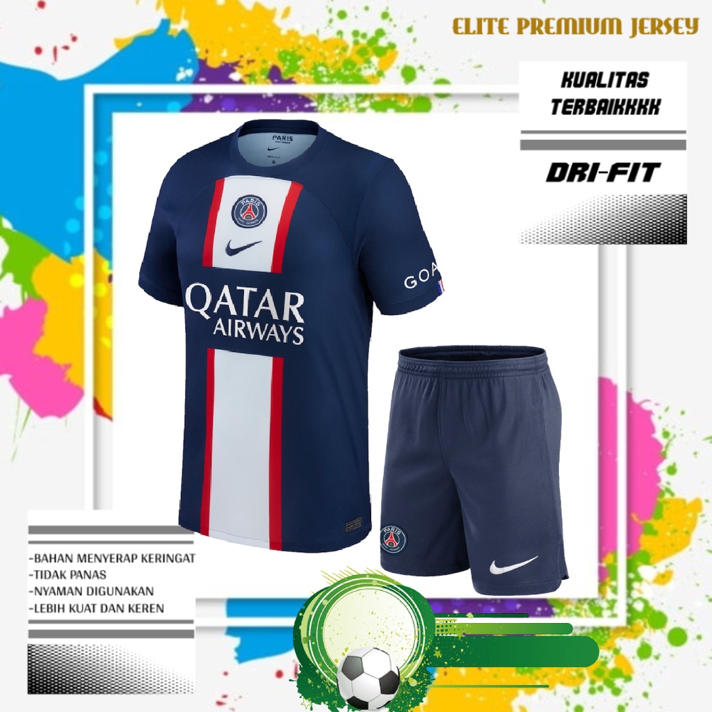 SETELAN JERSEY DAN CELANA PARIS SAINT GERMAIN HOME 2022/2023 GRADE ORI | SETELAN BAJU SEPAK BOLA PSG