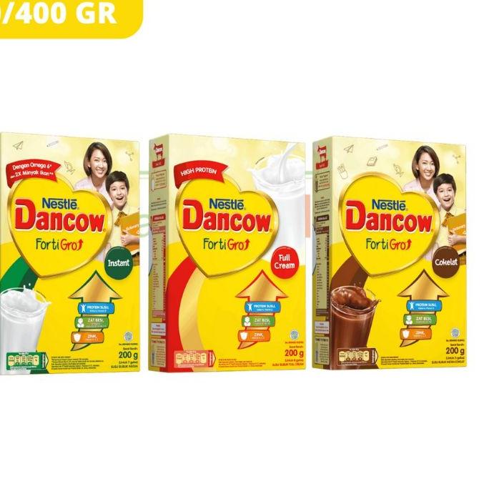 

Model Baru DANCOW Fortigro Full Cream Instant Coklat susu bubuk anak box 200g 400g 800g