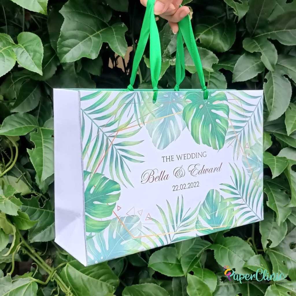 

Paper bag bridesmaid ulang tahun souvenir kado aesthetic custom desain tas kertas