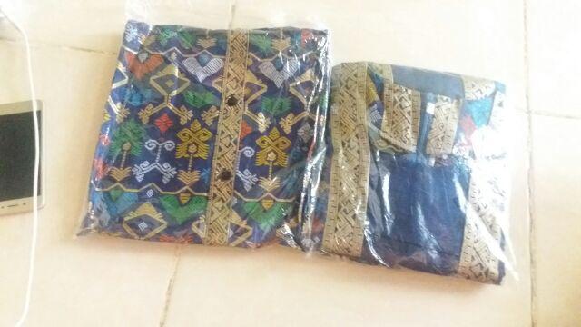 Sarimbit/ Couple Batik Rok N Blus Wanita Span Panjang Mentari Prodo Biru