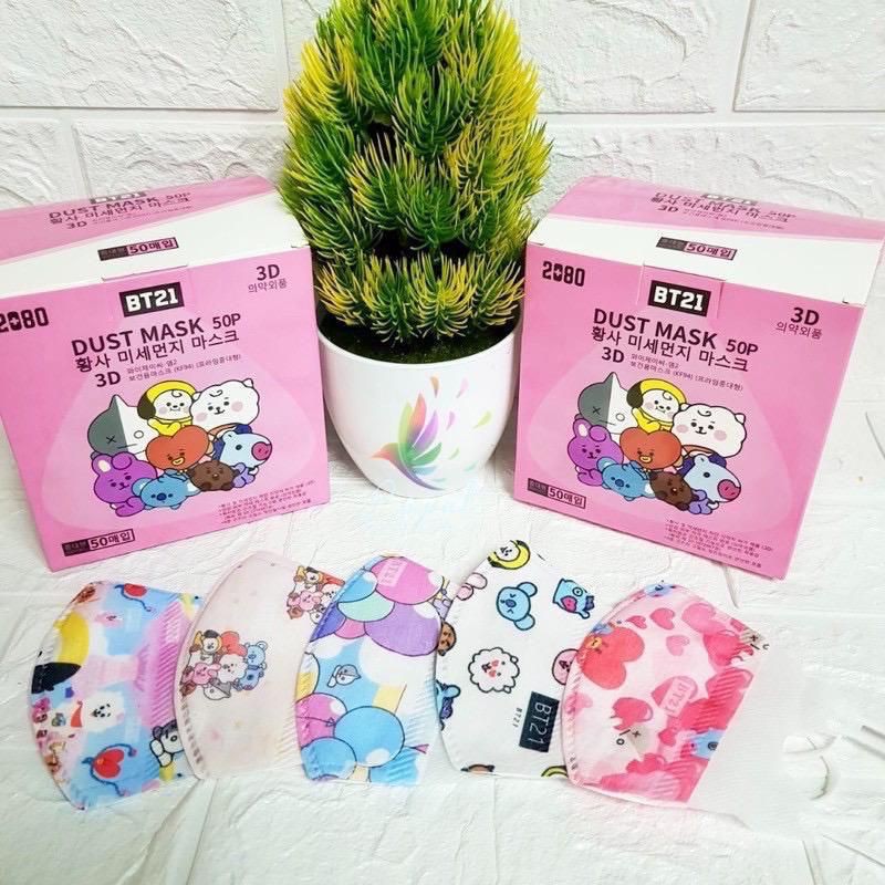 masker anak duckbill BT21 isi 10pc
