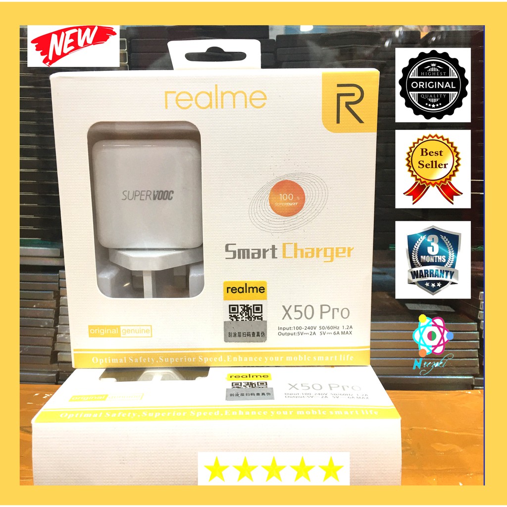 Realme/OPPO  Super VOOC CHARGER  65w/30w/20w supported Flash Fast  Charger With Type C FREE DATA Cab