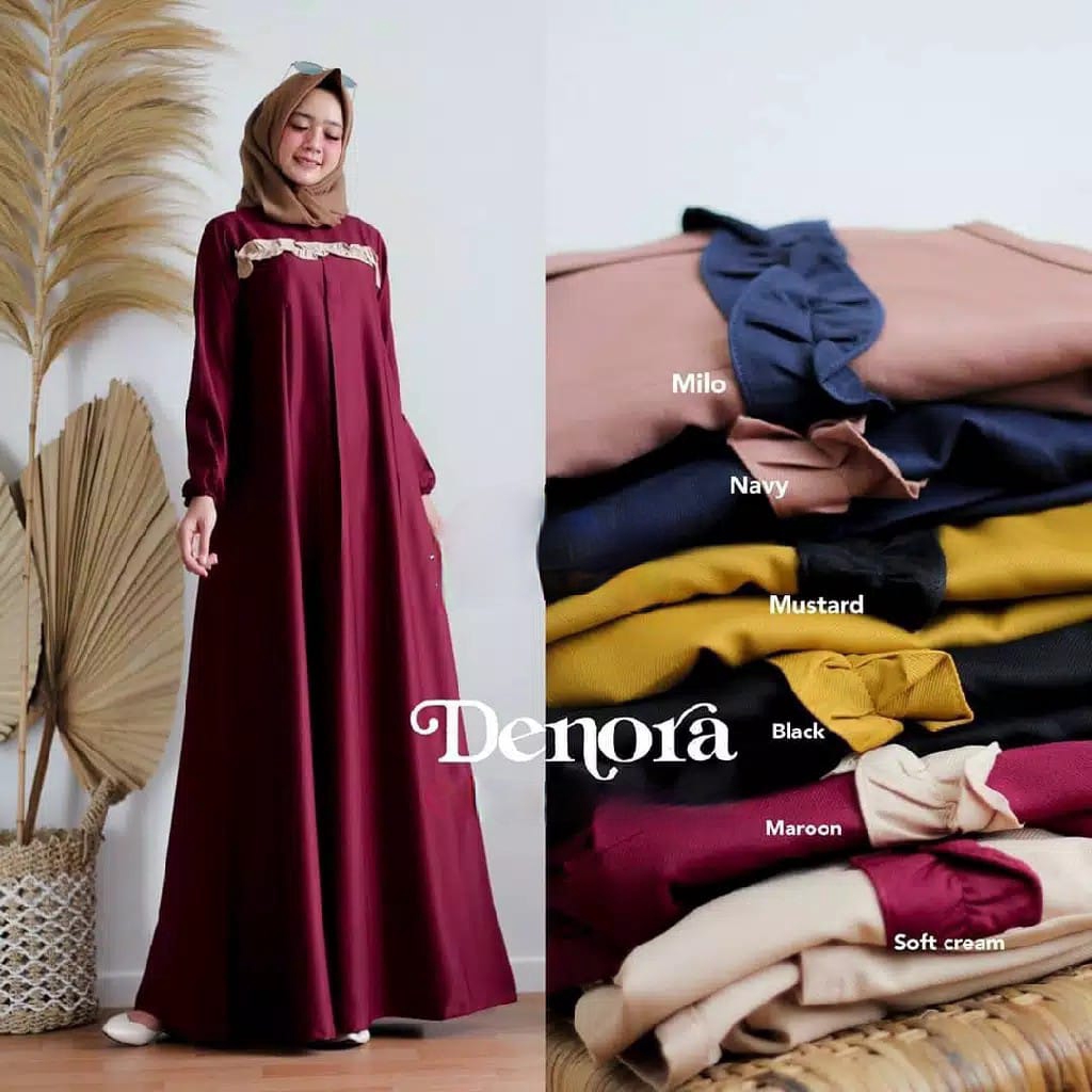 BUY 1 GET 1 | DENORA DRESS BIG SIZE - Ukuran S M L XL XXL XXXL 5L - BAJU GAMIS JUMBO R_PROJECT