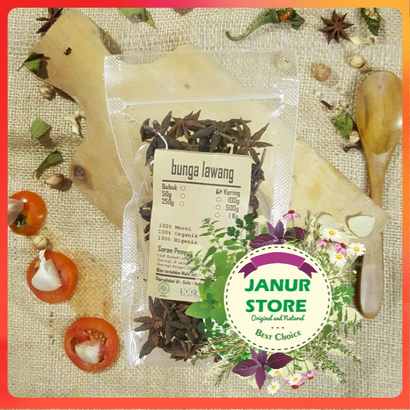 

GRADE A - PEKAK KEMBANG BUNGA LAWANG KERING 500 GRAM - Illicium Verum - MURNI - PREMIUM QUALITY