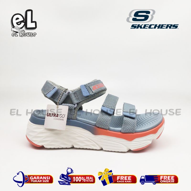 SKECHERS MAX CUSHIONING SLAY/SEPATU SANDAL SKECHERS MAX CUSHIONING SLAY/SEPATU SANDAL WANITA/SKECHER