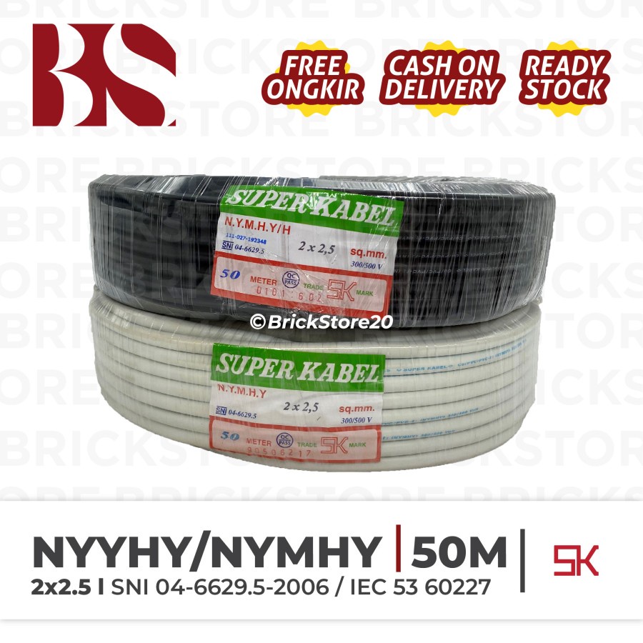 KABEL Super Kabel NYMHY/NYYHY 2X2.5 (50 METER)