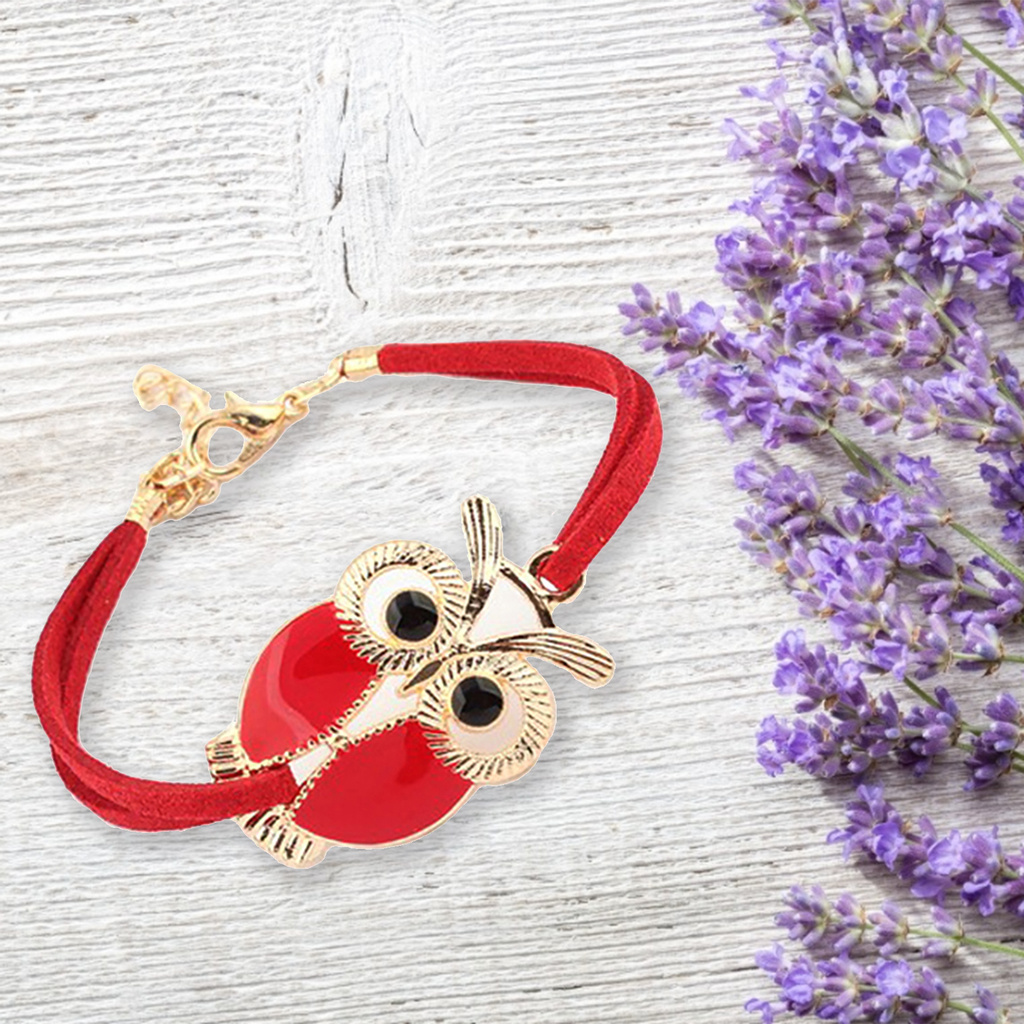 canaan Bracelet Retro Double Layer Owl Pendant Alloy Women Bracelet for Party