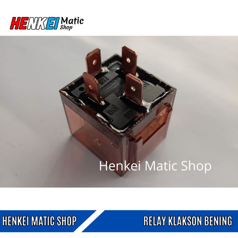 Relay Lampu Klakson Kaki Bening 4 80A 12 Volt Transparan