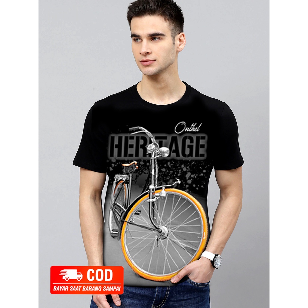 Kaos Oblong Sepeda Onthel / Kaos Distro Pria