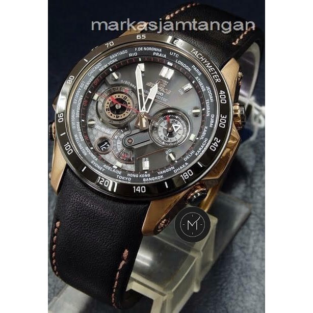 Jam Tangan Pria Casio Edifice EQW-M1000 Chronograph Leather