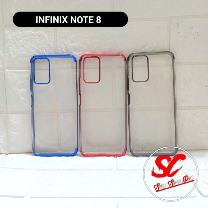 Shining Chrome Tpu Case Clear Silicone Case Infinix Note 8 - SC