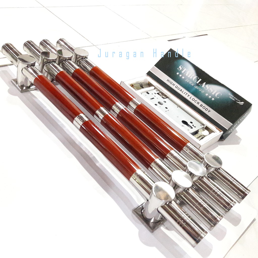 handle pintu rumah 60 cm dan body pelor paket gagang pintu tarikan pintu minimalis stainless