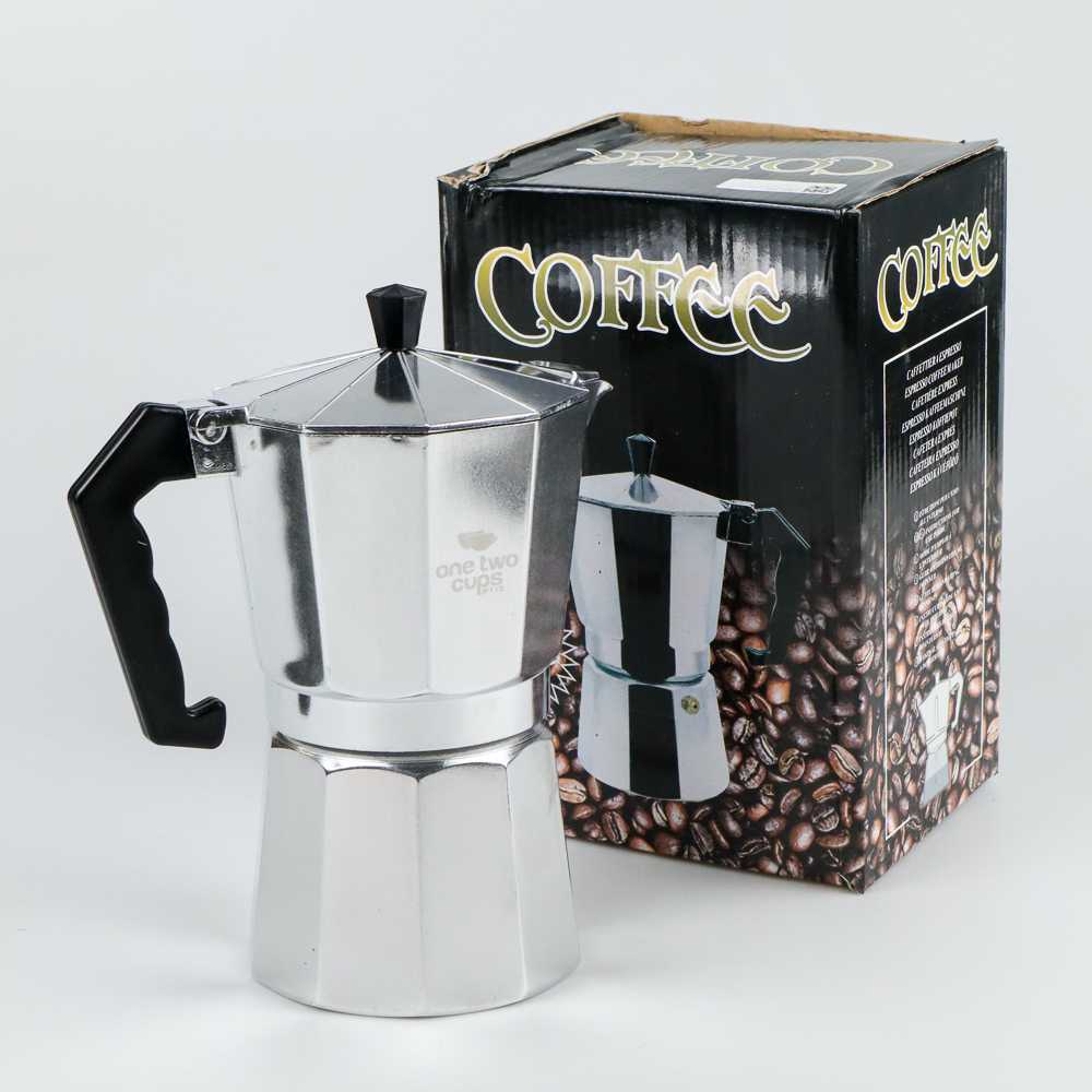 TD-AI02 One Two Cups Coffee Maker Moka Teko Stovetop Filter 450ml 9Cup - JF112